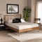 Baxton Studio Toru Mid-Century Modern Ash Walnut Finished Wood King Size Platform Bed 180-11111-9409-Zoro - alternate 6